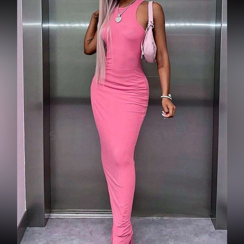 solid bodycon dress
